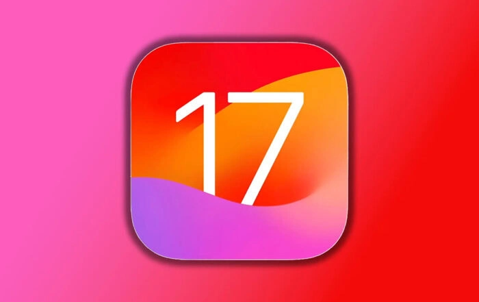 Apple iOS 17 logo and interface graphic highlighting new iPhone features, updates, and improvements introduced in iOS 17.